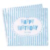 Set 12 Servetele Happy Birthday Albastre