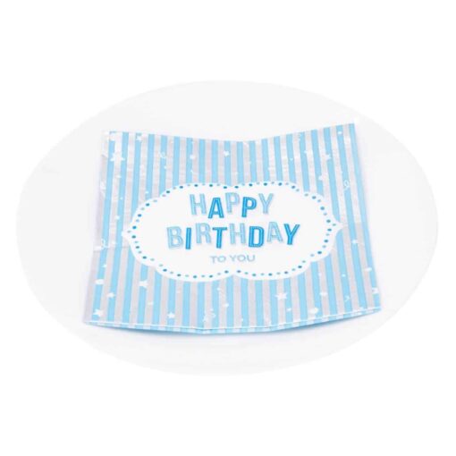 SRV7 Set 12 Servetele Happy Birthday Albastre - imagine 2