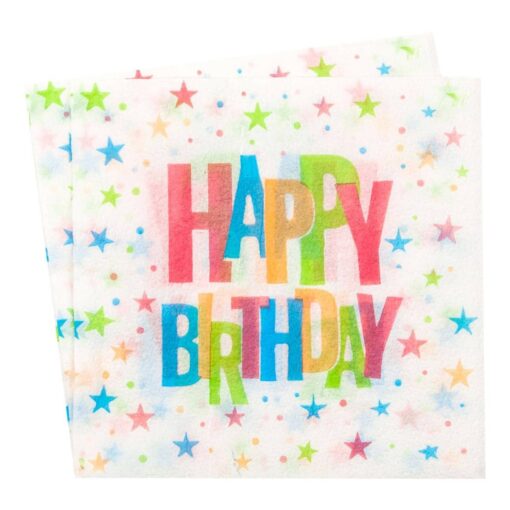 ACC11 Set 100 servetele Happy Birthday