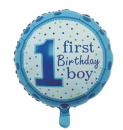 BL215 Balon Folie First Birthday Boy 45 cm