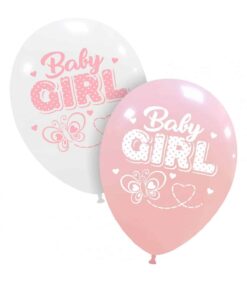 Set 10 Baloane Premium Baby Girl Fluturas