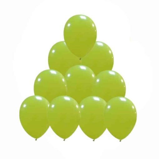 BLS128 Set 10 Baloane Party Verde Lime
