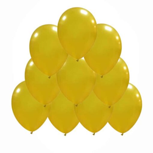 BLS129 Set 10 Baloane Party Gold Metalizat