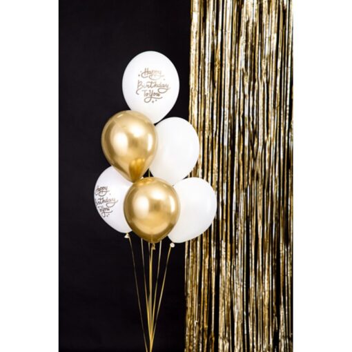 BLS143 Set 5 Baloane Albe Happy Birthday To You - imagine 2