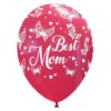 BLS49 Set 10 Baloane Best Mom Cu Fluturasi - imagine 3