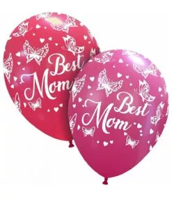 BLS49 Set 10 Baloane Best Mom Cu Fluturasi