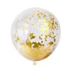 BM4A Balon Jumbo 91 cm Confetii Stelute Gold