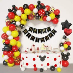 BNR1 Banner Happy Birthday Negru