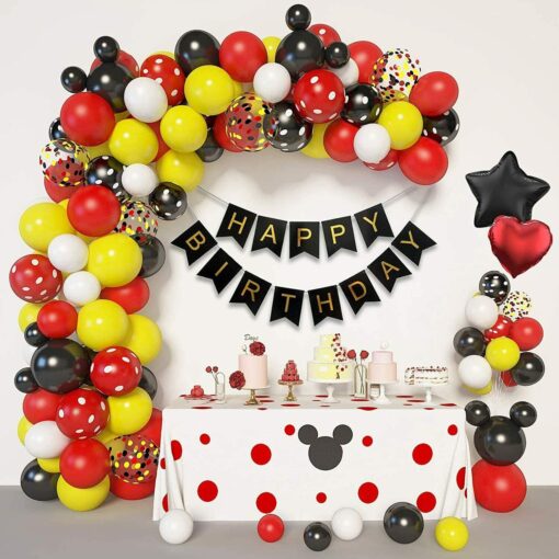 BNR1 Banner Happy Birthday Negru