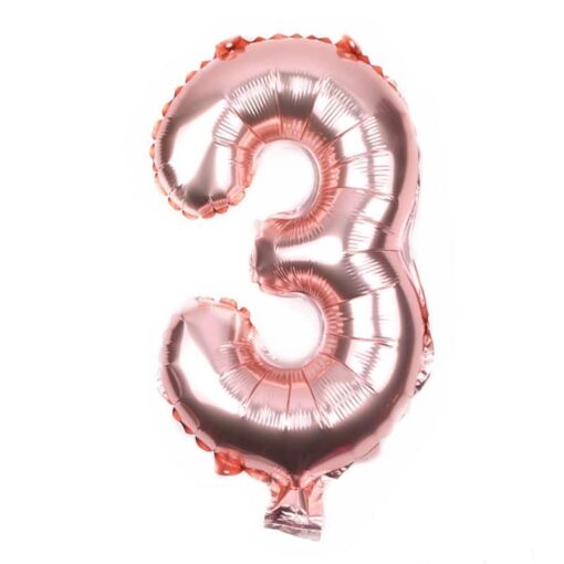 CFR1-3 Balon Cifra 3 Rose Gold 100 cm