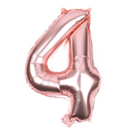 CFR1-4 Balon Cifra 4 Rose Gold 100 cm