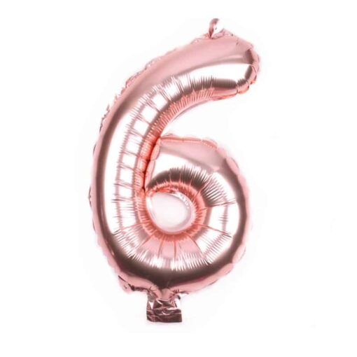 CFR1-6 Balon Cifra 6 Rose Gold 100 cm