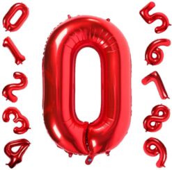 CFR12-0 Balon Cifra 0 Rosu