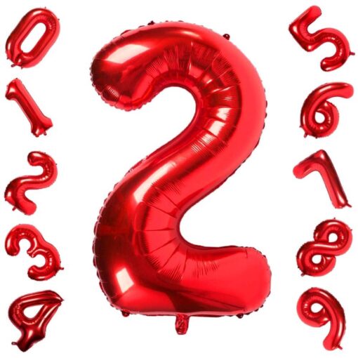 CFR12-2 Balon Cifra 2 Rosu