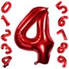 CFR12-4 Balon Cifra 4 Rosu