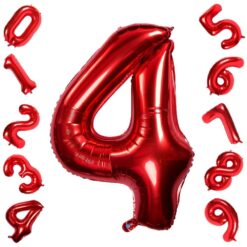 CFR12-4 Balon Cifra 4 Rosu