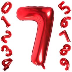 CFR12-7 Balon Cifra 7 Rosu