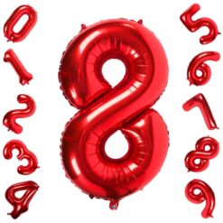 CFR12-8 Balon Cifra 8 Rosu