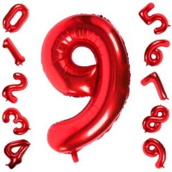 CFR12-9 Balon Cifra 9 Rosu