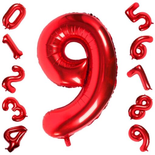 CFR12-9 Balon Cifra 9 Rosu