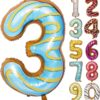 CFR17-3 Balon Cifra 3 Donut 100 cm