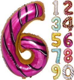 CFR17-6 Balon Cifra 6 Donut 100 cm