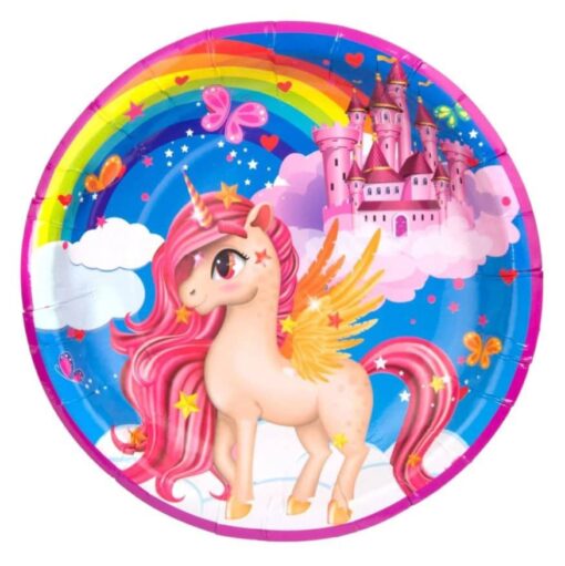 FRF10 Set 10 Farfurii Petrecere Unicorn