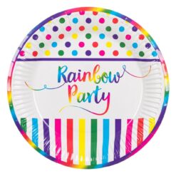 Set 6 Farfurii Rainbow Party