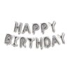 HB12 Set Litere Argintii Happy Birthday