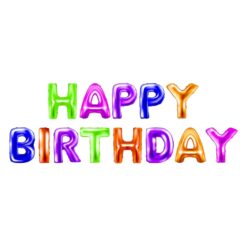 HB13 Set Litere Multicolore Happy Birthday