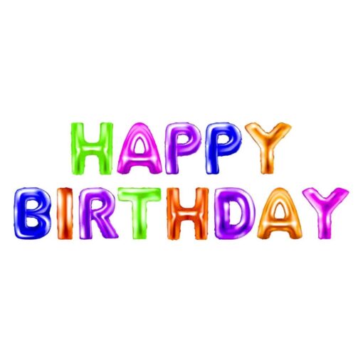 HB13 Set Litere Multicolore Happy Birthday