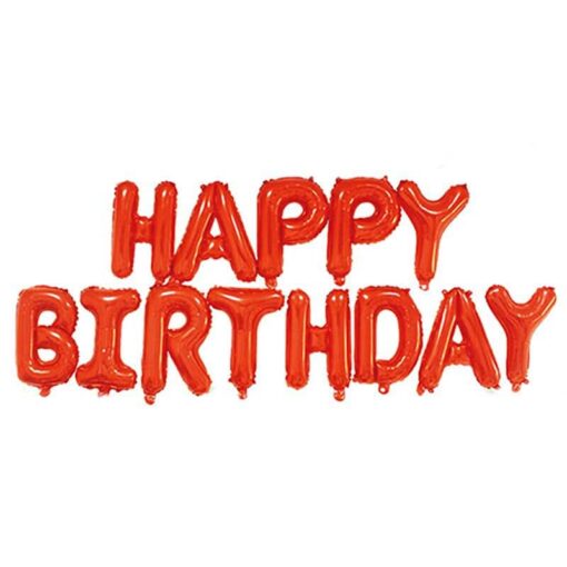 HB14 Set Litere Rosii Happy Birthday