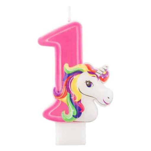 LMR1-1 Lumanare Tort Unicorn Cifra 1