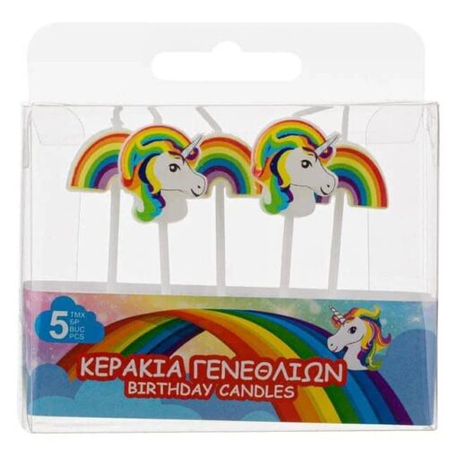 LMR5 Set 5 Lumanari Unicorn si Curcubeu - imagine 3