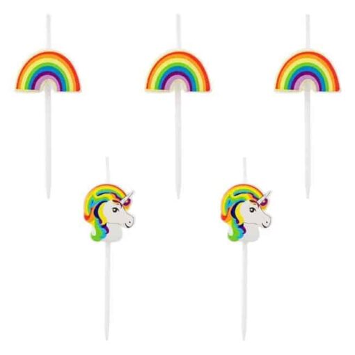 LMR5 Set 5 Lumanari Unicorn si Curcubeu