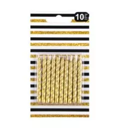 LMR6 Set 10 Lumanari Spirale Gold