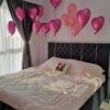 LOV55 Balon inima roz satin - imagine 2