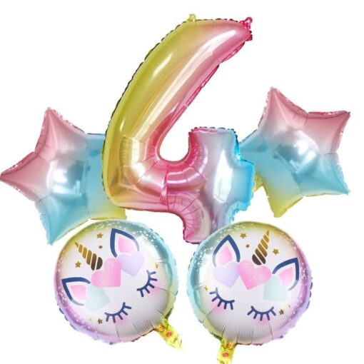 Set Aniversar Baloane Unicorn 4 ANI