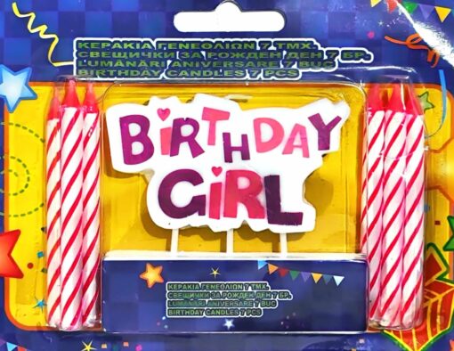 Set Lumanari Pentru Tort Birthday Girl