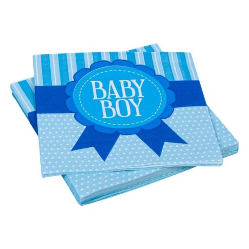 Set 20 Servetele Petrecere Baby Boy pentru zi de nastere