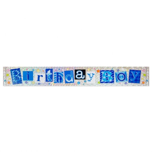 Banner Holografic Birthday Boy