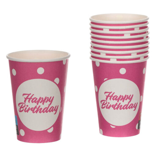 PHR6 Set 10 Pahare Happy Birthday Roz Cu Buline