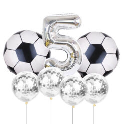 Set Baloane Aniversare Tematica Fotbal 5 ANI