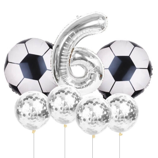 Set Baloane Aniversare Tematica Fotbal 6 ANI