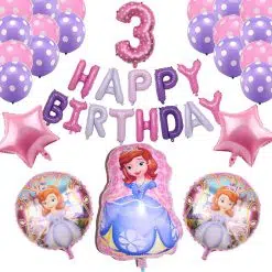 Decor Aniversar 37 Baloane Printesa Sofia 3 ANI