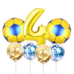 Set Baloane Aniversare Tematica Fotbal 4 ANI