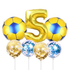 Set Baloane Aniversare Tematica Fotbal 5 ANI