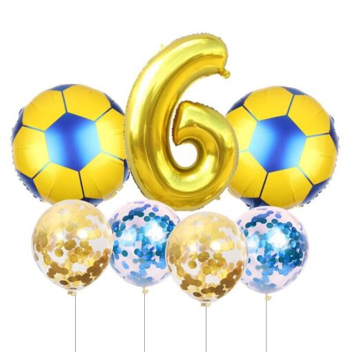 Set Baloane Aniversare Tematica Fotbal 6 ANI