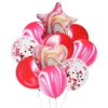 Set Baloane Premium Roz Marble pentru zua de nastere