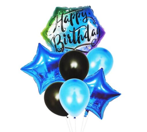 SET272 Set 7 Baloane Aniversare Feliz Cumpleanos